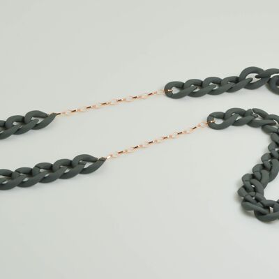 "Luxe" acrylic glasses chain Gray