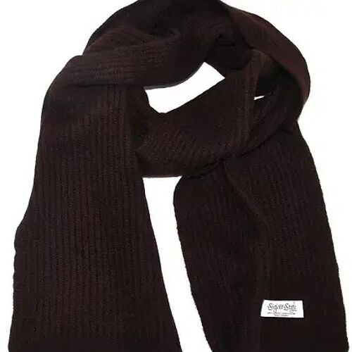 The Ribbed Cashmere Scarf Chocolate