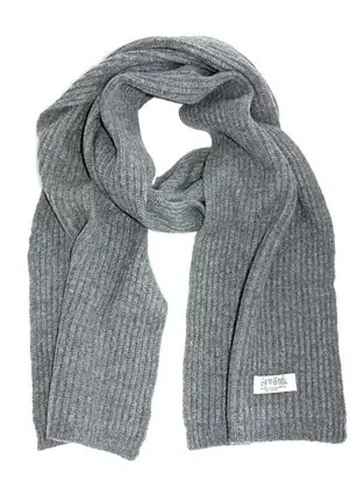 The Ribbed Cashmere Scarf Slate