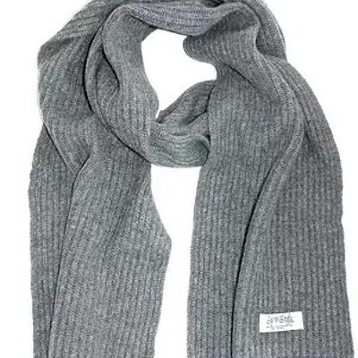 The Ribbed Cashmere Scarf Slate