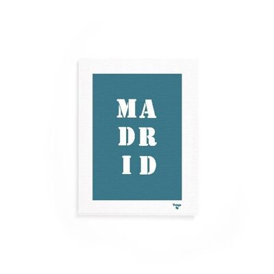 Blaues "Madrid" -Plakat