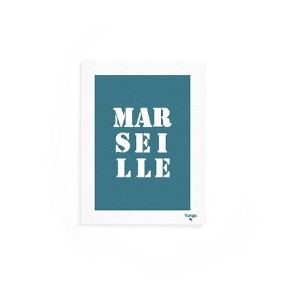 Affiche "Marseille" bleue