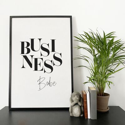 Business babe typography print