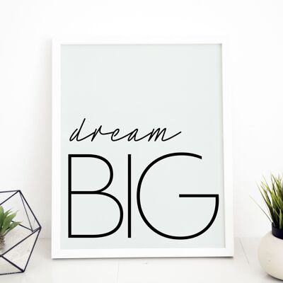 Impresión de tipografía Dream Big