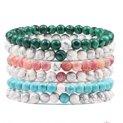 JEWELRY SET - Set of 6 pearl bracelets