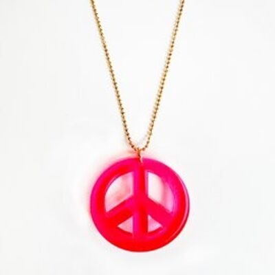Plastica riciclata Peace rosa neon