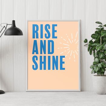 Impression de typographie Rise and Shine 2