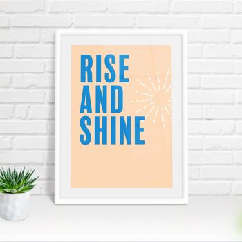 Impression de typographie Rise and Shine 4