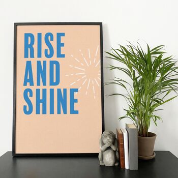 Impression de typographie Rise and Shine 7