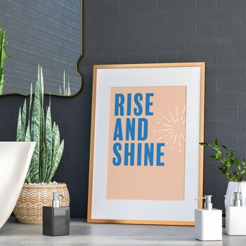 Impression de typographie Rise and Shine 8