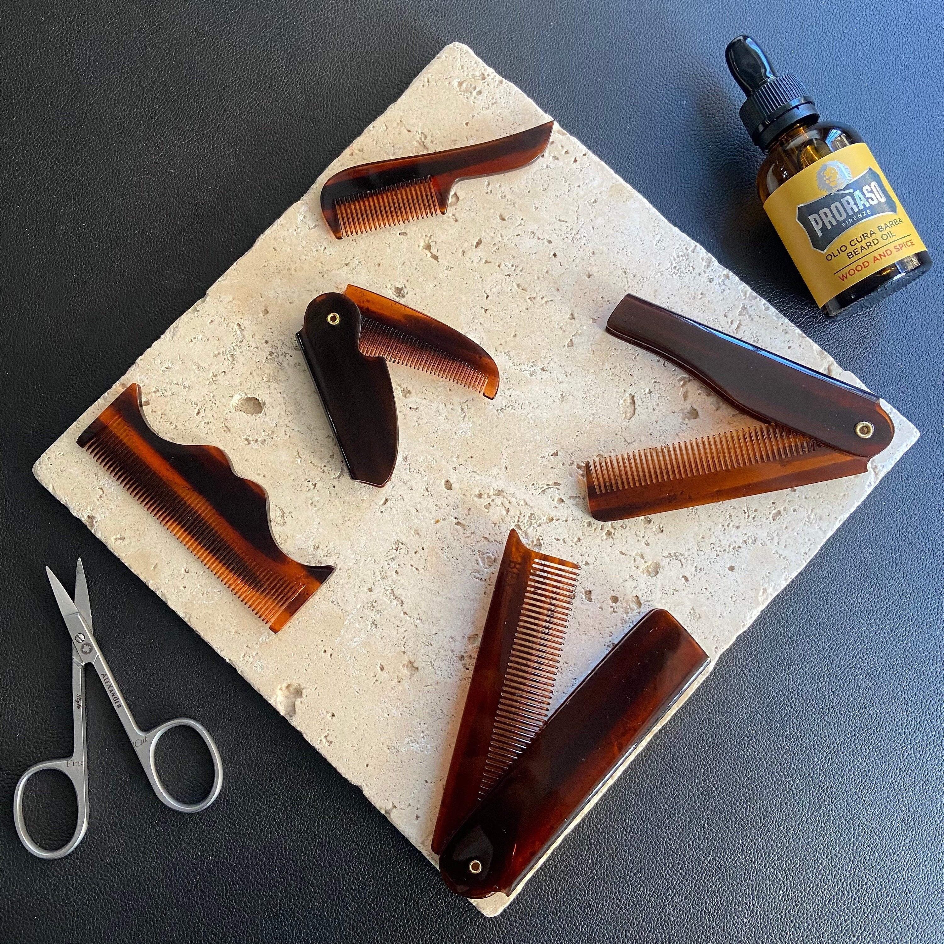 Foldable Beard and Mustache Comb,Gents Folding Pocket size Hair Moustache Comb, Gift For Him,Men's Gifts, Dad, Husband, Boyfriend , SKU005