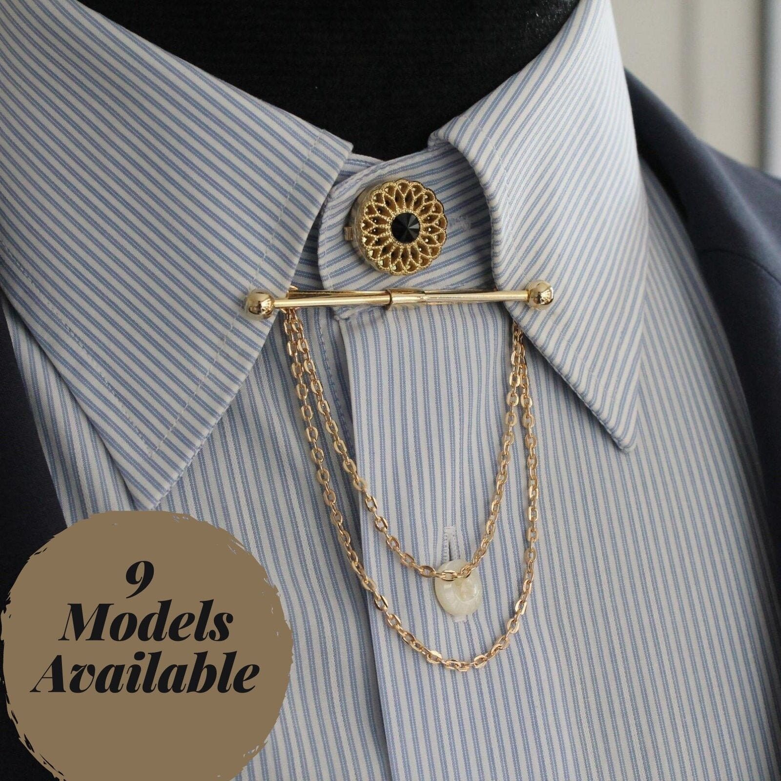 Gold Color Collar Pin, Collar Bar, Shirt Collar Clips, Men's Collar Tie Bar, Shirt Men's Accessories, Man Wedding Accessory, Gifts for Men , SKU006