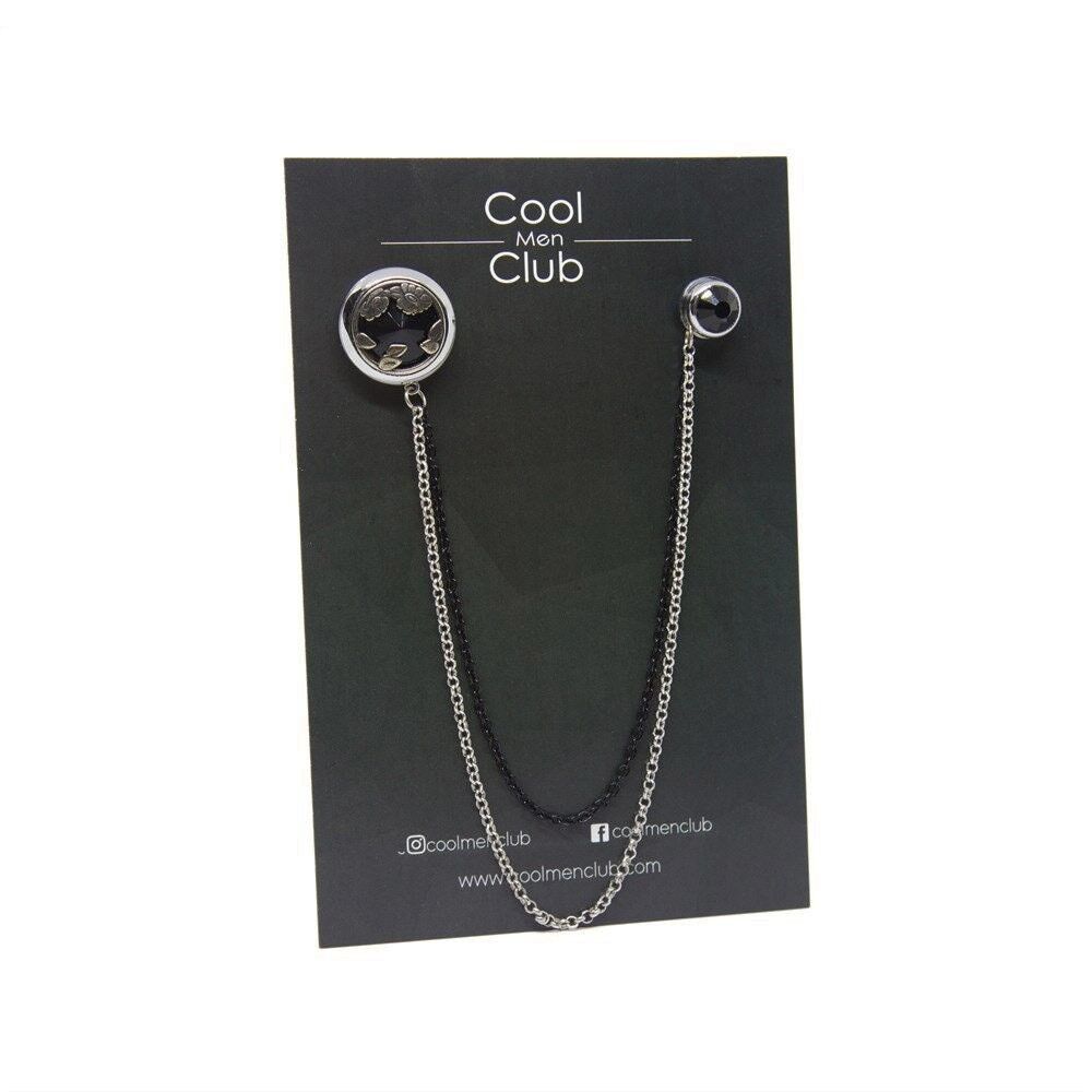 6 MODELS - Handmade Jacket Chain Brooch / Man's Lapel Pin, Chain Brooch, Gift Wedding Accessory, Men Women Lapel Chain Pin, , SKU013