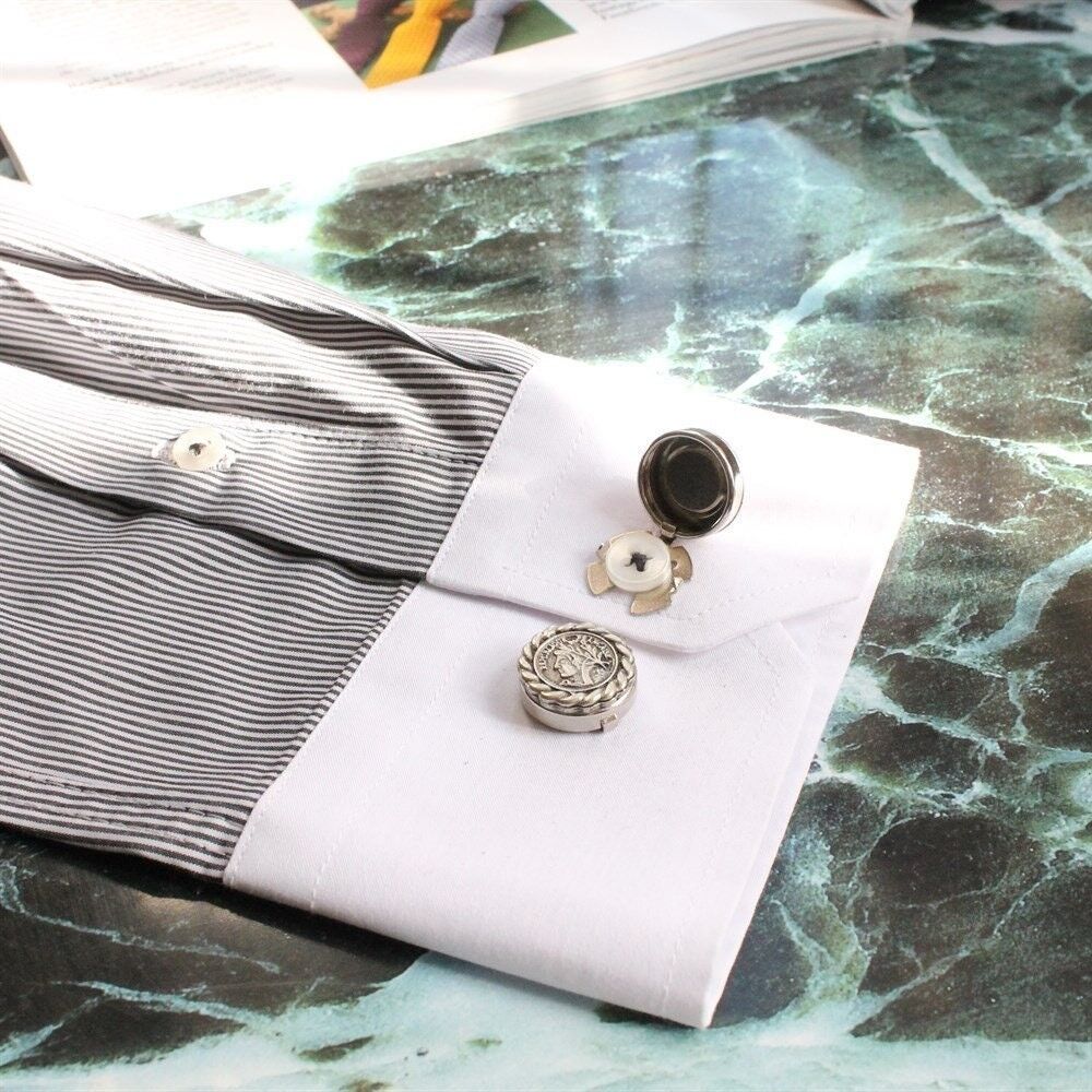 Button Cover Cufflinks, Handmade Cuff Links, Unique Design Men's Jewelry, Gifts For Him, Wedding Accessory Groomsmann , SKU048