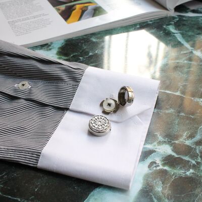Button Cover Cufflinks, Handmade Cuff Links, Unique Design Men's Jewelry, Gifts For Him, Wedding Accessory Groomsmann , SKU060