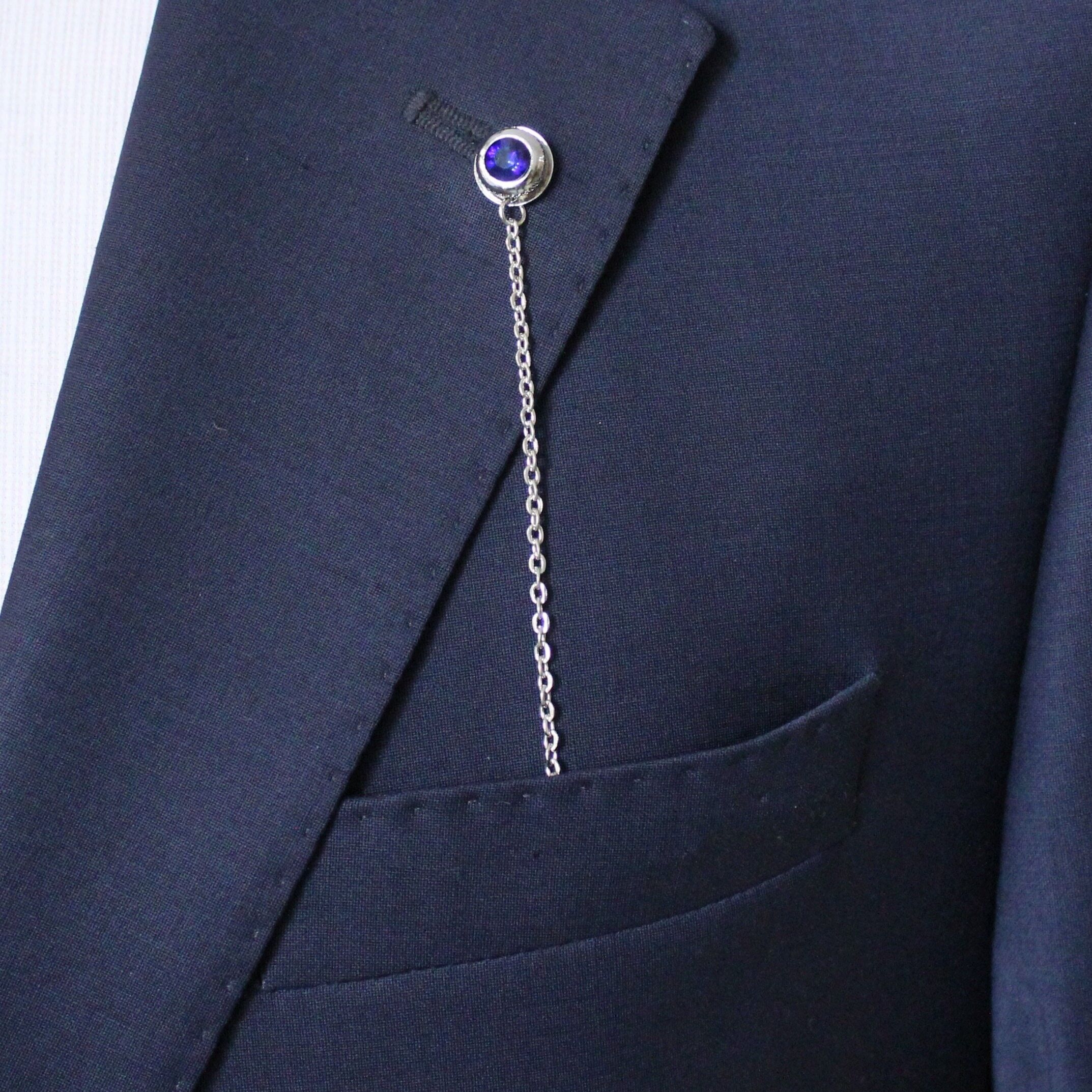 Lapel Chain Handmade, Unique Design lapel chain pin, Gift for him, mens gifts, lapel pins men, Men's Jewellery Accessory for Wedding , SKU066