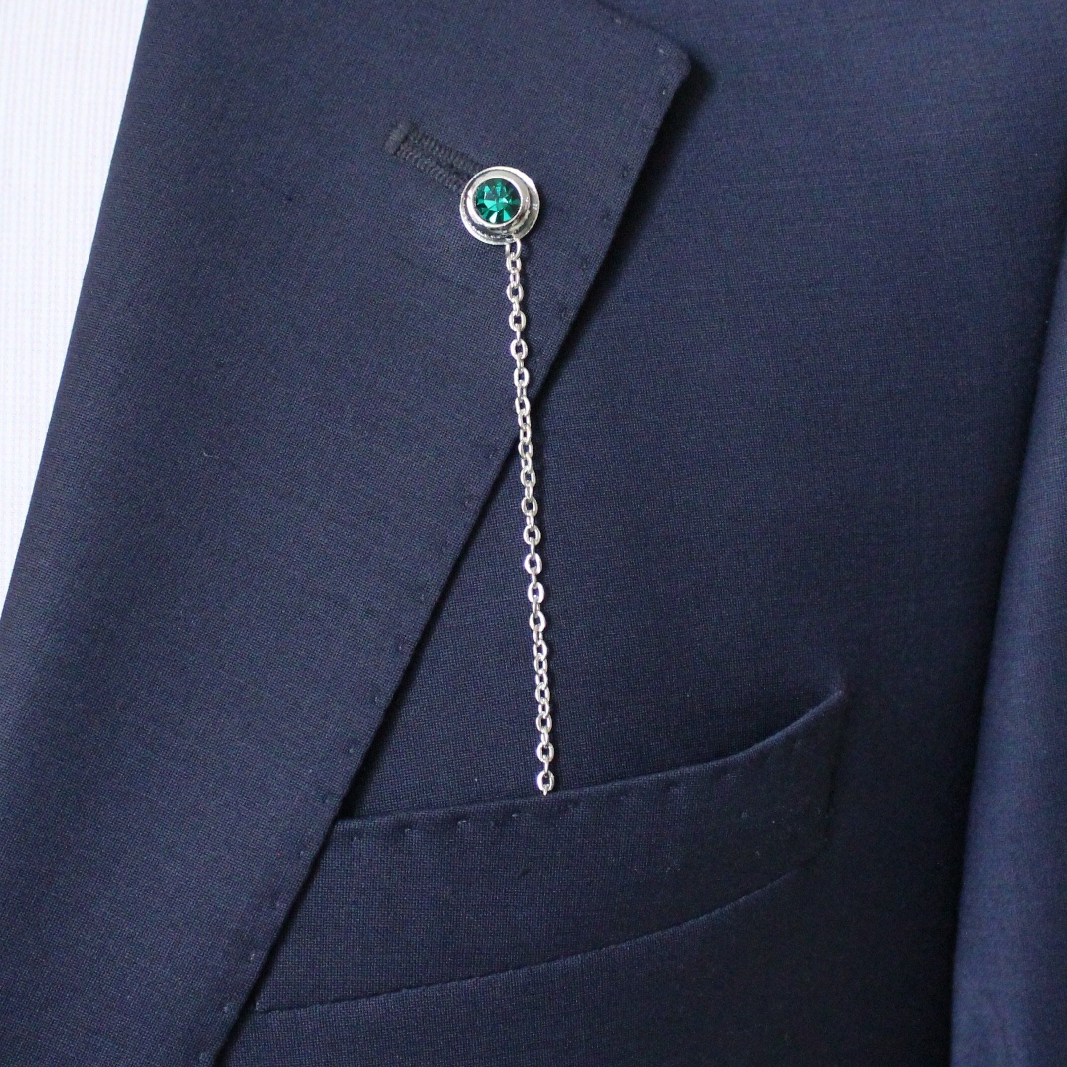 Lapel Chain Handmade, Unique Design lapel chain pin, Gift for him, mens gifts, lapel pins men, Men's Jewellery Accessory for Wedding , SKU067