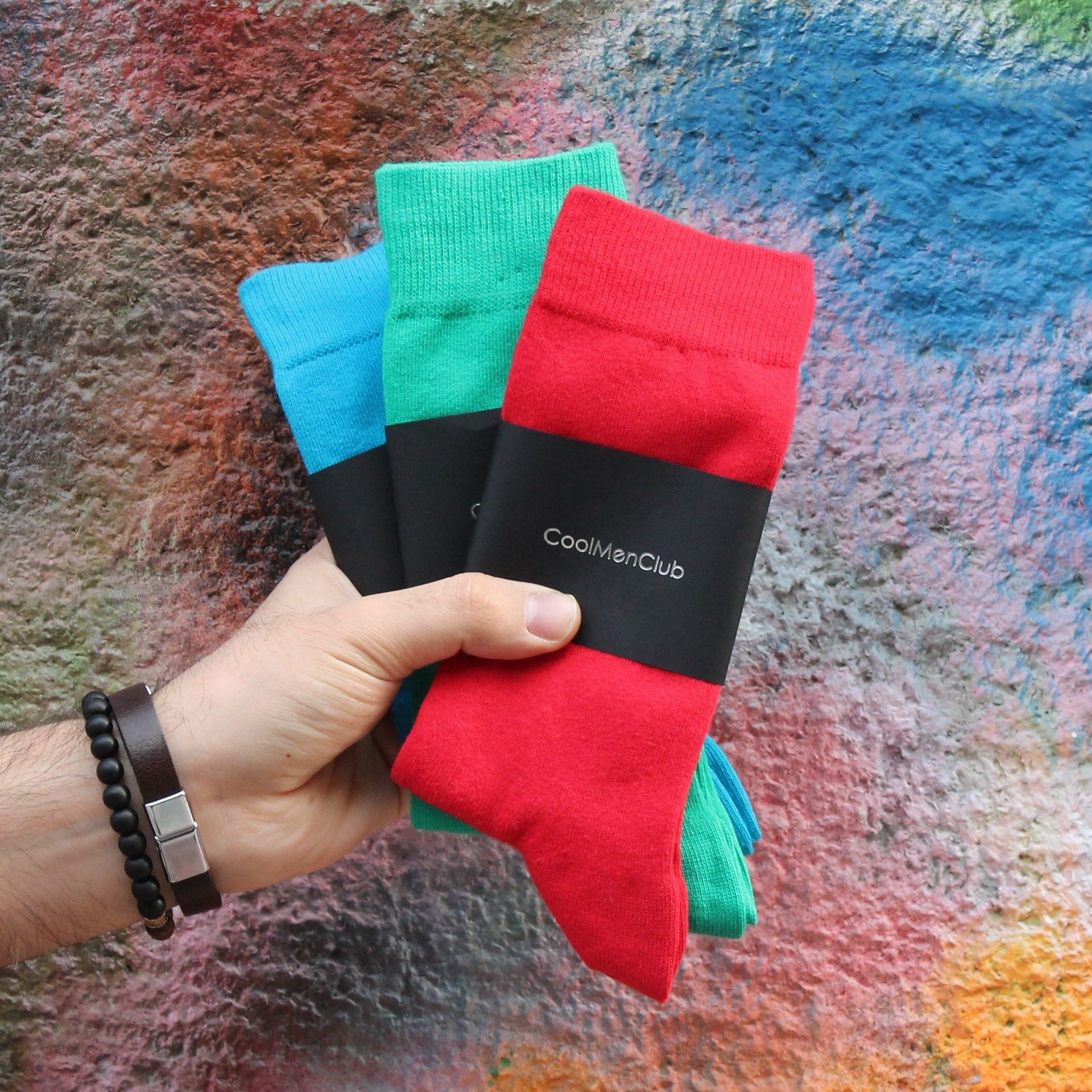 Colorful Socks Gift Set, Funny Colored Socks, Colourful Red Orange Green Socks, For Him Her, Men Women Socks, Christmas Gift , SKU072