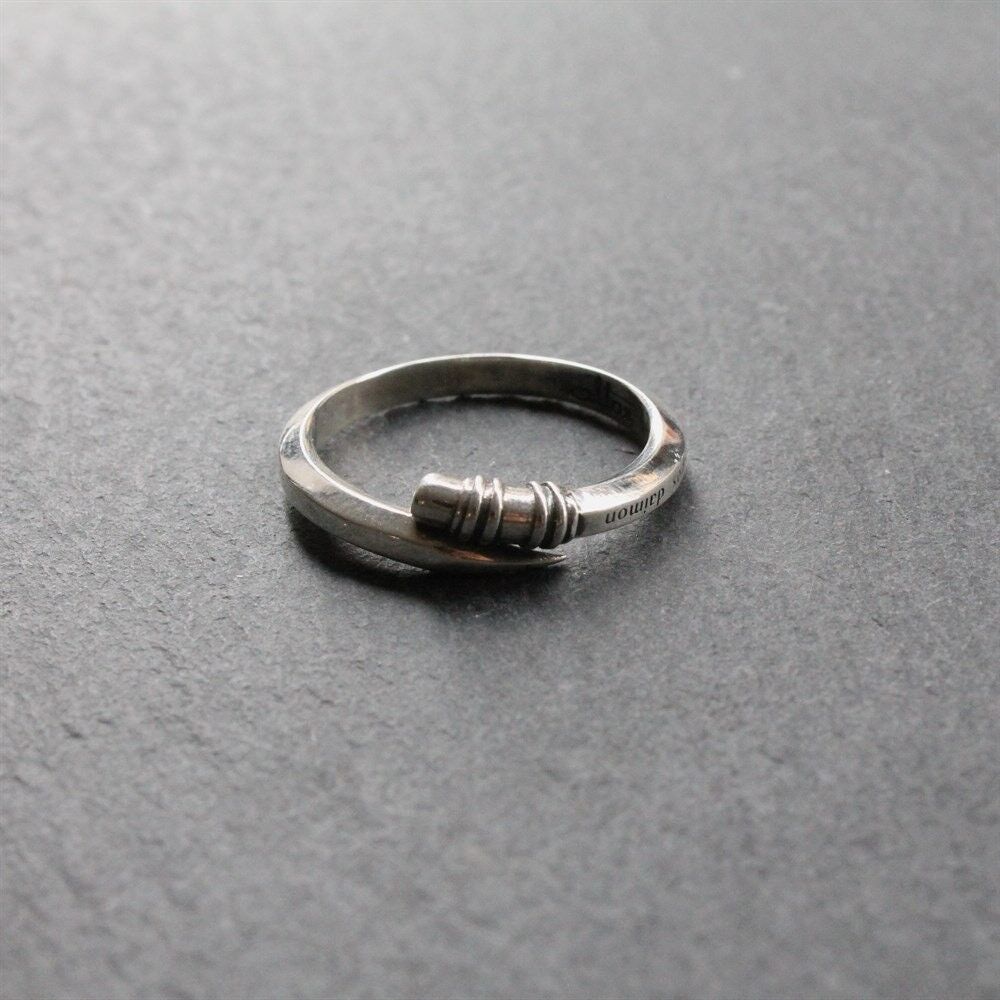 Heraclitus, Pencil Figured 925 Sterling Silver Ring,Gift For Him,Men Women Jewelry Ring, Handmade Silver Design Ring , SKU086