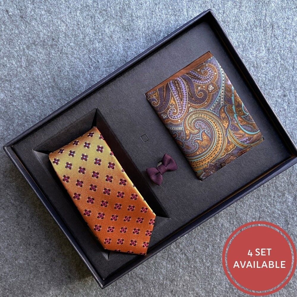 Tie and Pocket Square Set | Tie and Handkerchief | Wedding NeckTie Set | Grooms & Groomsmen Tie | Gift For Him Men Dad | Valentines Day , SKU130