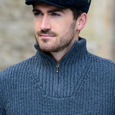 Men's 100% Tweed Patchwork Cap 0