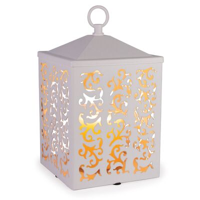 CANDLE WARMERS® COTTAGE lanterne métal pour bougies parfumées blanc