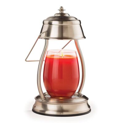 CANDLE WARMERS® HURRICANE lanterne pour bougies parfumées nickel brossé