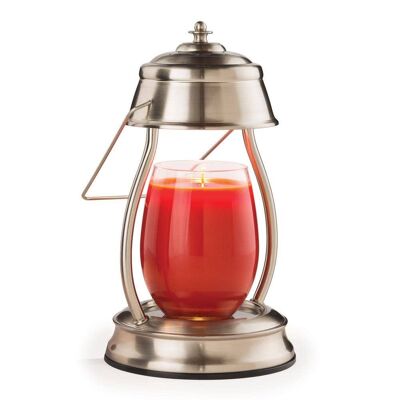 CANDLE WARMERS® HURRICANE lantern for scented candles brushed nickel