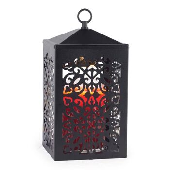 CANDLE WARMERS® SCROLL lanterne métal pour bougies parfumées noir 1
