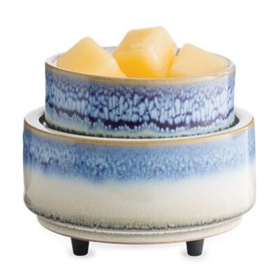 CANDLE WARMERS® HORIZON 2 in1 Lampada profumata classica crema/blu
