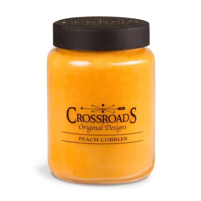 CROSSROADS CANDLE 2 wick scented candle PEACH COBBLER 737g