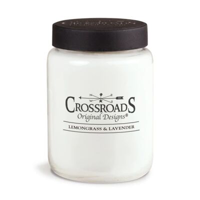 CROSSROADS CANDLE 2 wick scented candle LEMONGRASS & LAVENDER 73