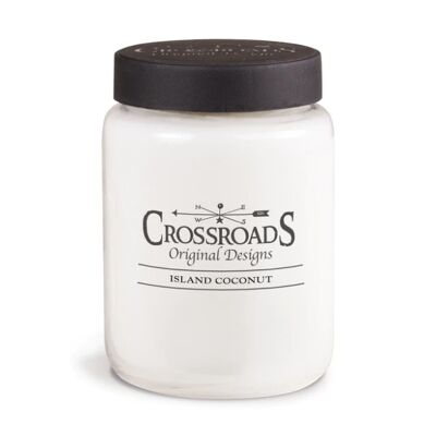 CROSSROADS CANDLE 2 wick scented candle ISLAND COCONUT 737g