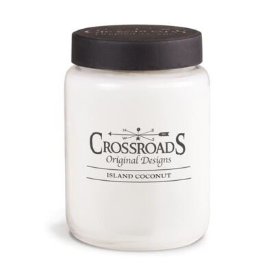 CROSSROADS CANDLE bougie parfumée 2 mèches ISLAND COCONUT 737g