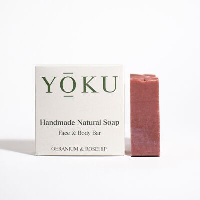 YOKU Geranium & Hagebutte Face & Body Bar