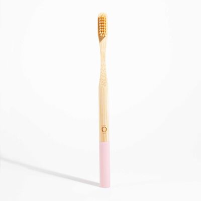Cepillo de dientes de bambú YOKU en rosa agua de rosas
