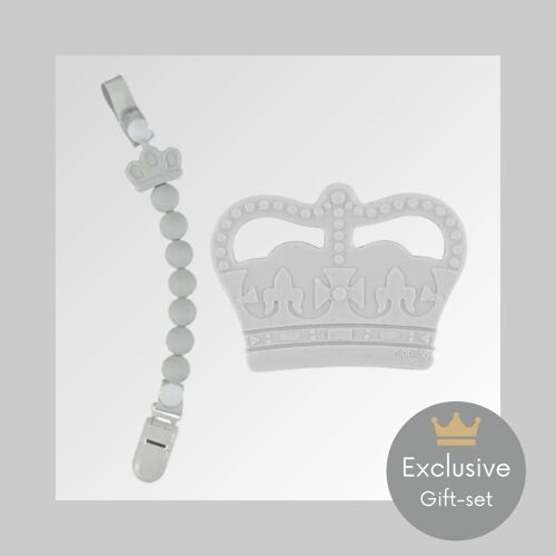 Royal Crown Grey Dummy Clip and Crown Set