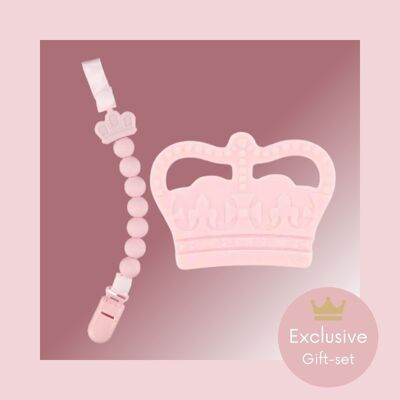 Royal Crown Pink Dummy Clip and Crown Set