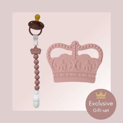 Royal Crown Blush Dummy Clip and Crown Set