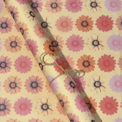 Gift Wrap Daisys Pastel