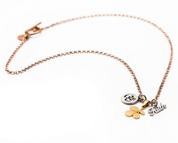 Collier Croyez en vous-même - Or rose 1