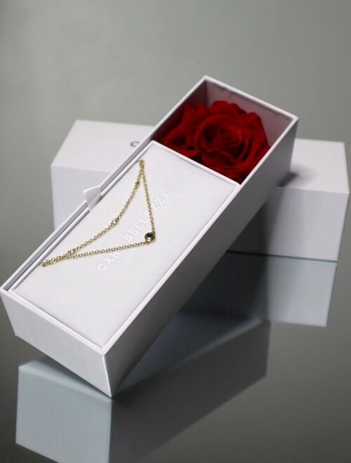 Coffret collier solitaire + collier 5 pierres