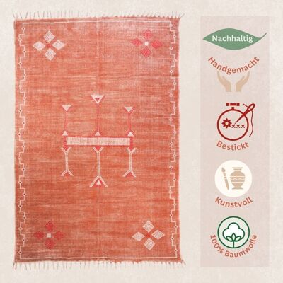 Tapis en coton de style vintage 120 x 180 cm | Sahara
