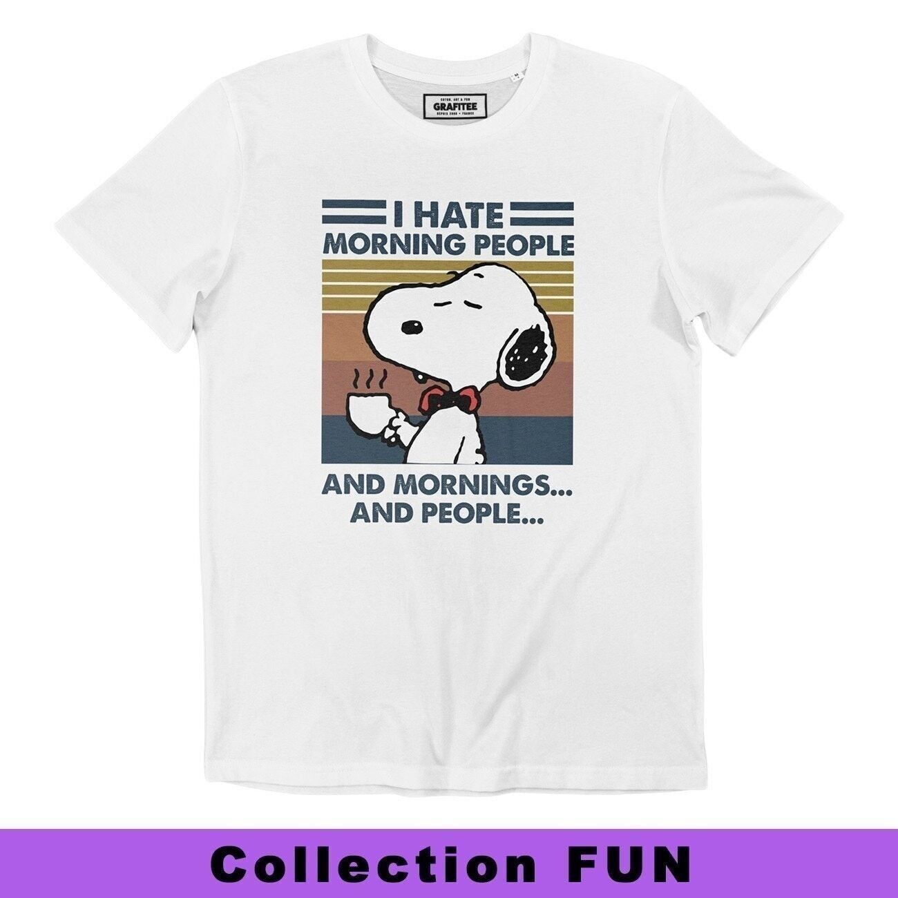 Morgen-Leute-T-Shirt - Snoopy-Thema