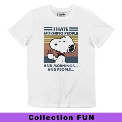 Morgen-Leute-T-Shirt - Snoopy-Thema
