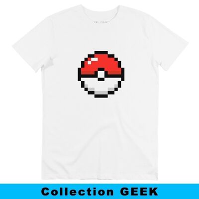 Pokeball-Pixel-T-Shirt - Pokemon-Thema
