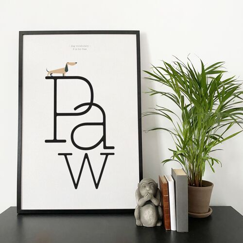 P is for paw dog vocabulary print
