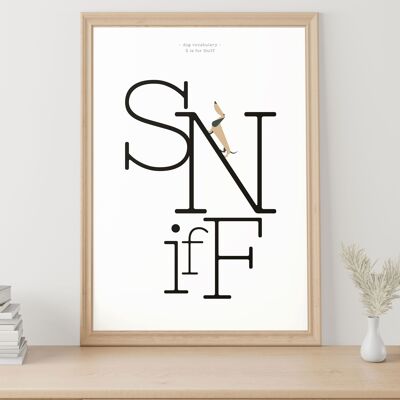 S is for sniff dog vocabulary print