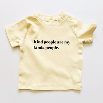 Kind People T-shirt - white/mocha print