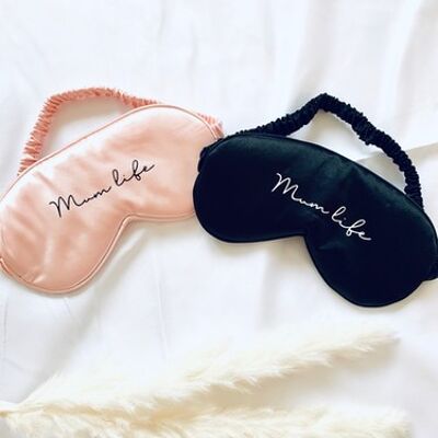 Mum Life Silk Sleep Mask - black